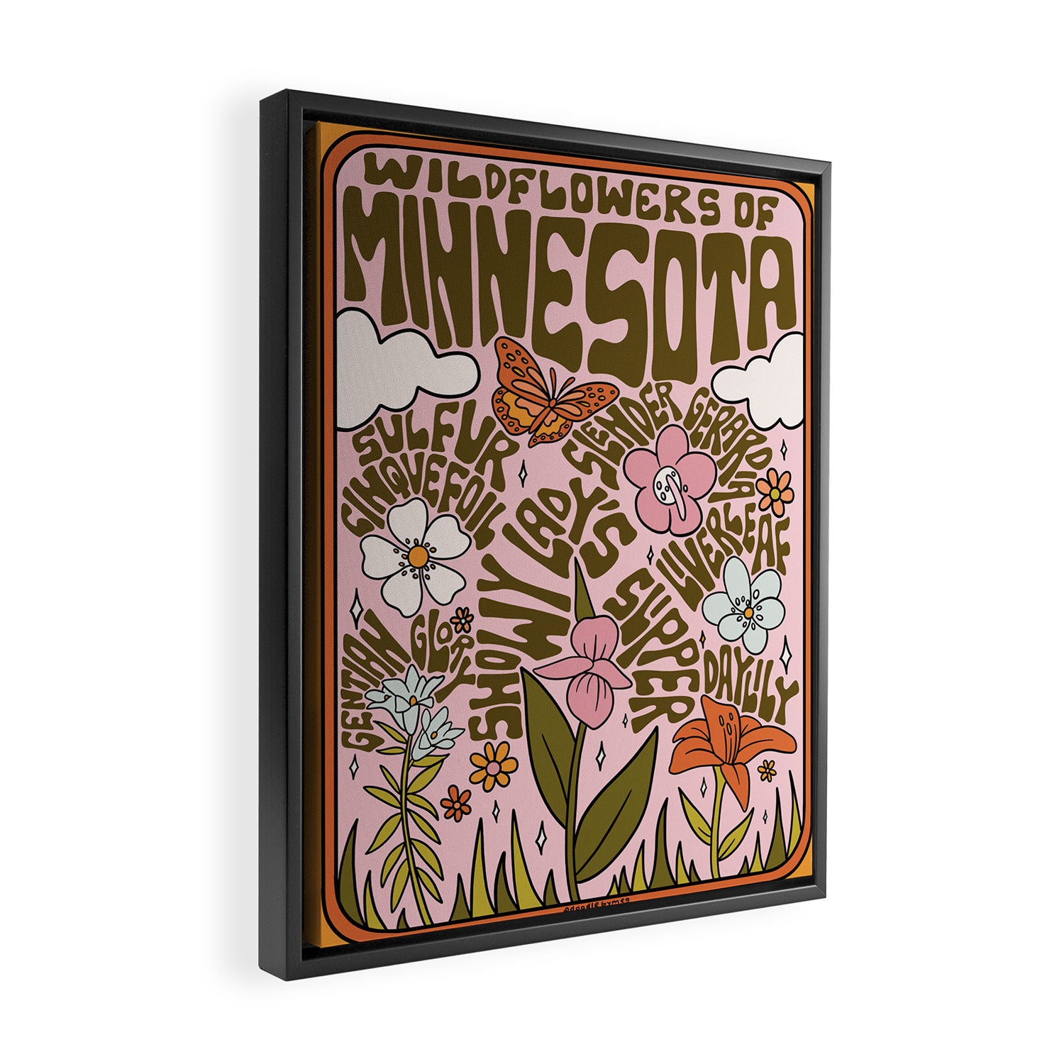 Minnesota Wildflowers Framed Canvas Print Gallery Image 2