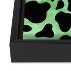 Mint Cow Print Framed Canvas Print Gallery Image 3