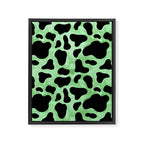 Mint Cow Print Framed Canvas Print Gallery Image 8