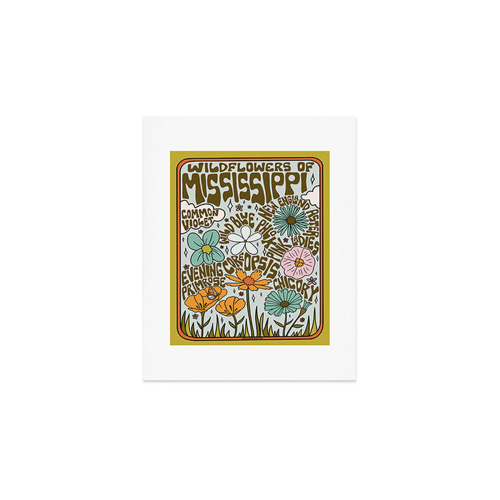 Mississippi Wildflowers Art Print Gallery Image 1