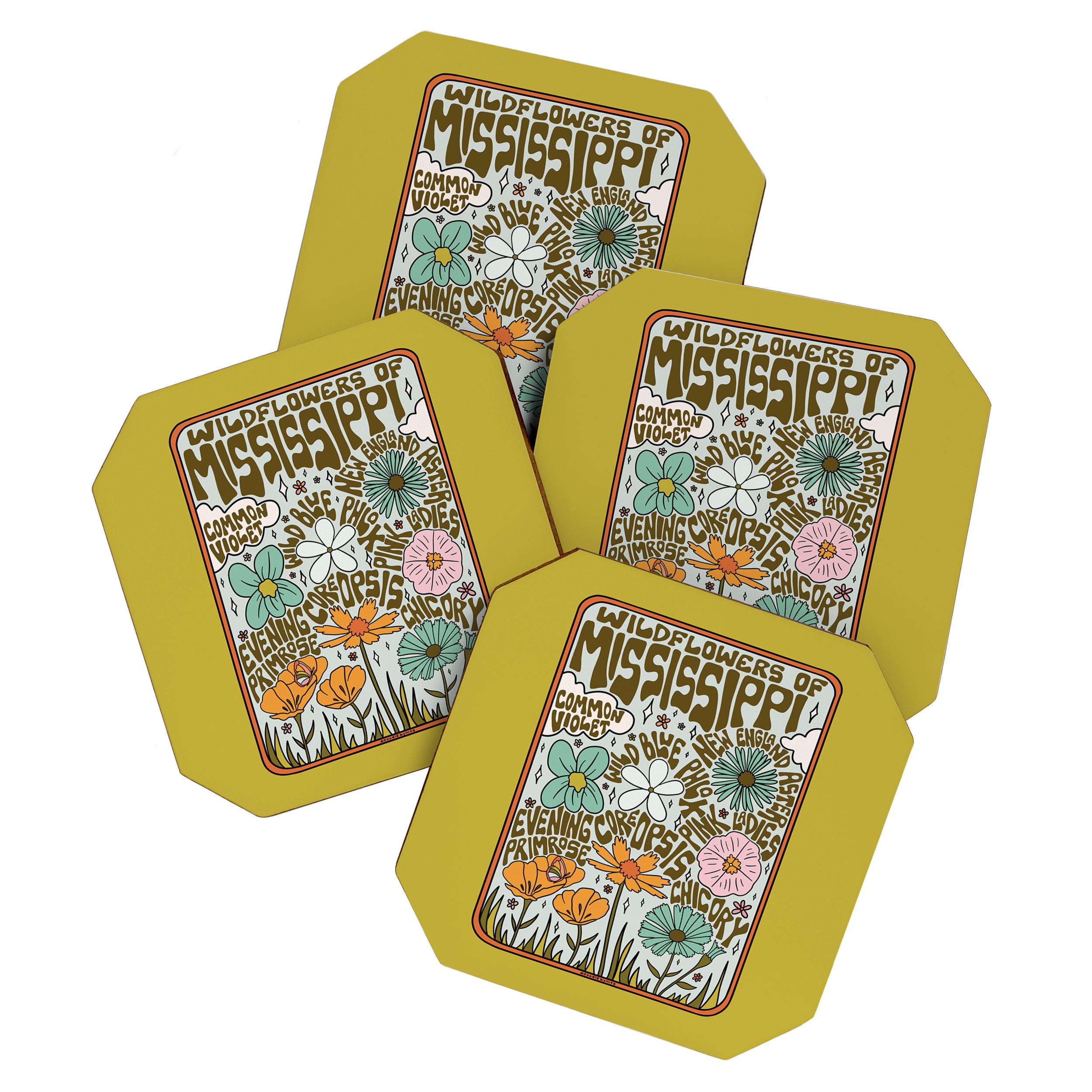 Mississippi Wildflowers Coaster Gallery Image 1