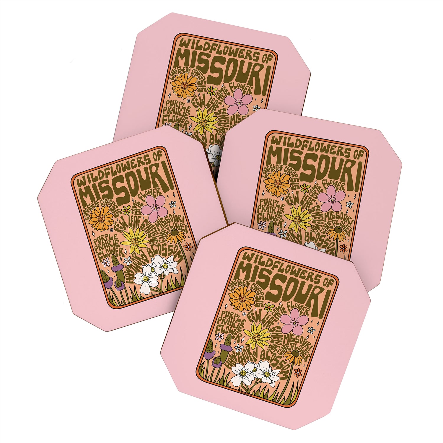 Missouri Wildflowers Coaster Gallery Image 1