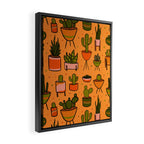 Modern Cactus Framed Canvas Print Gallery Image 2