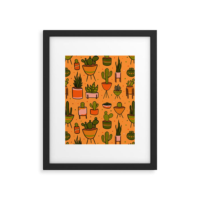 Modern Cactus Framed Art Print Gallery Image 1
