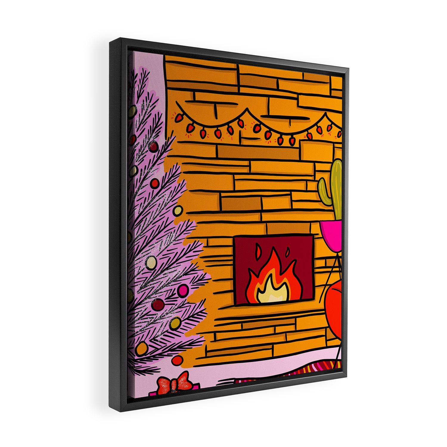 Modern Christmas Framed Canvas Print Gallery Image 2