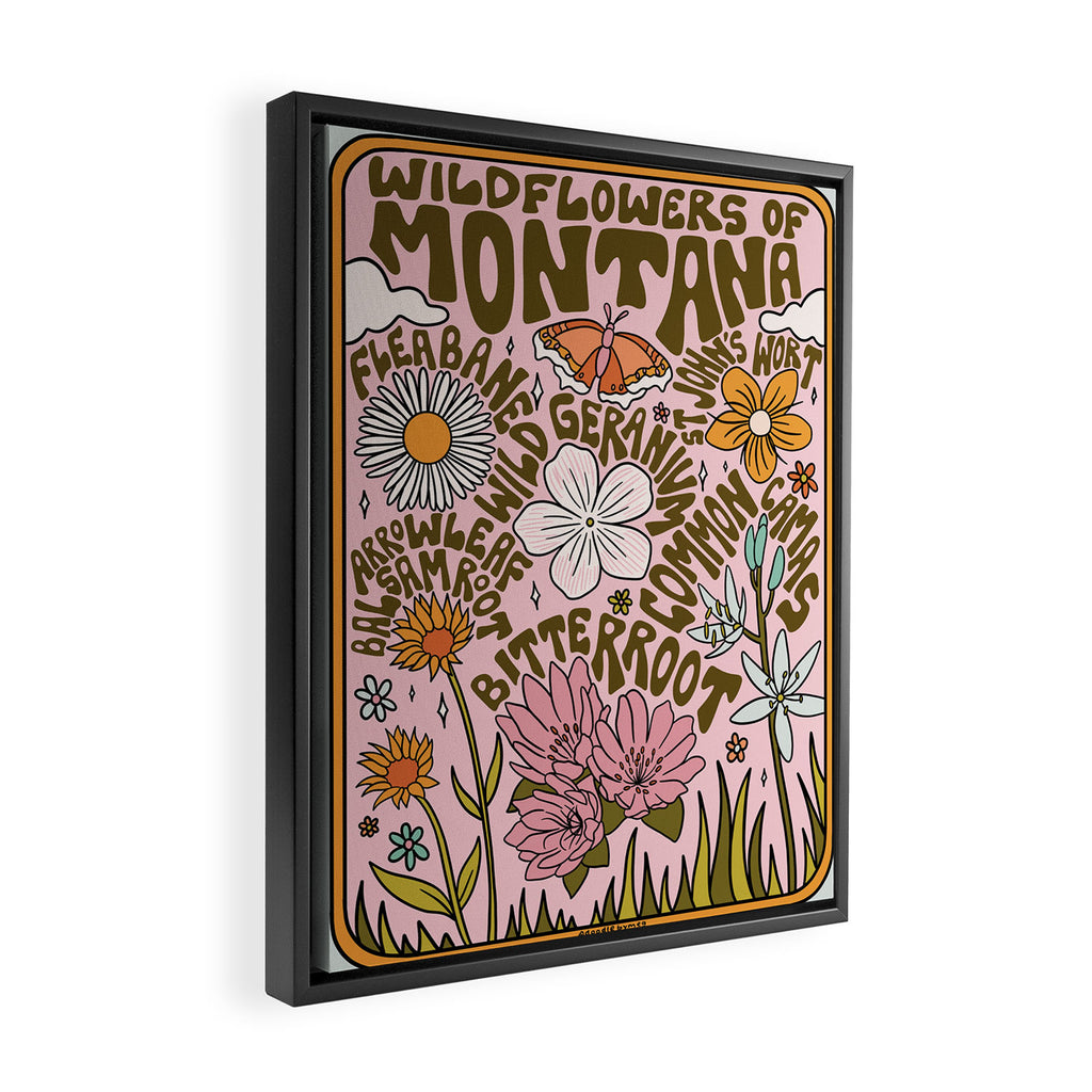 Montana Wildflowers Framed Canvas Print Gallery Image 2