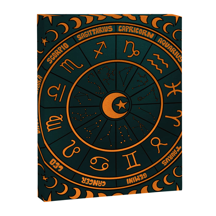 Moon Zodiac Wheel Canvas Print Gallery Image 1