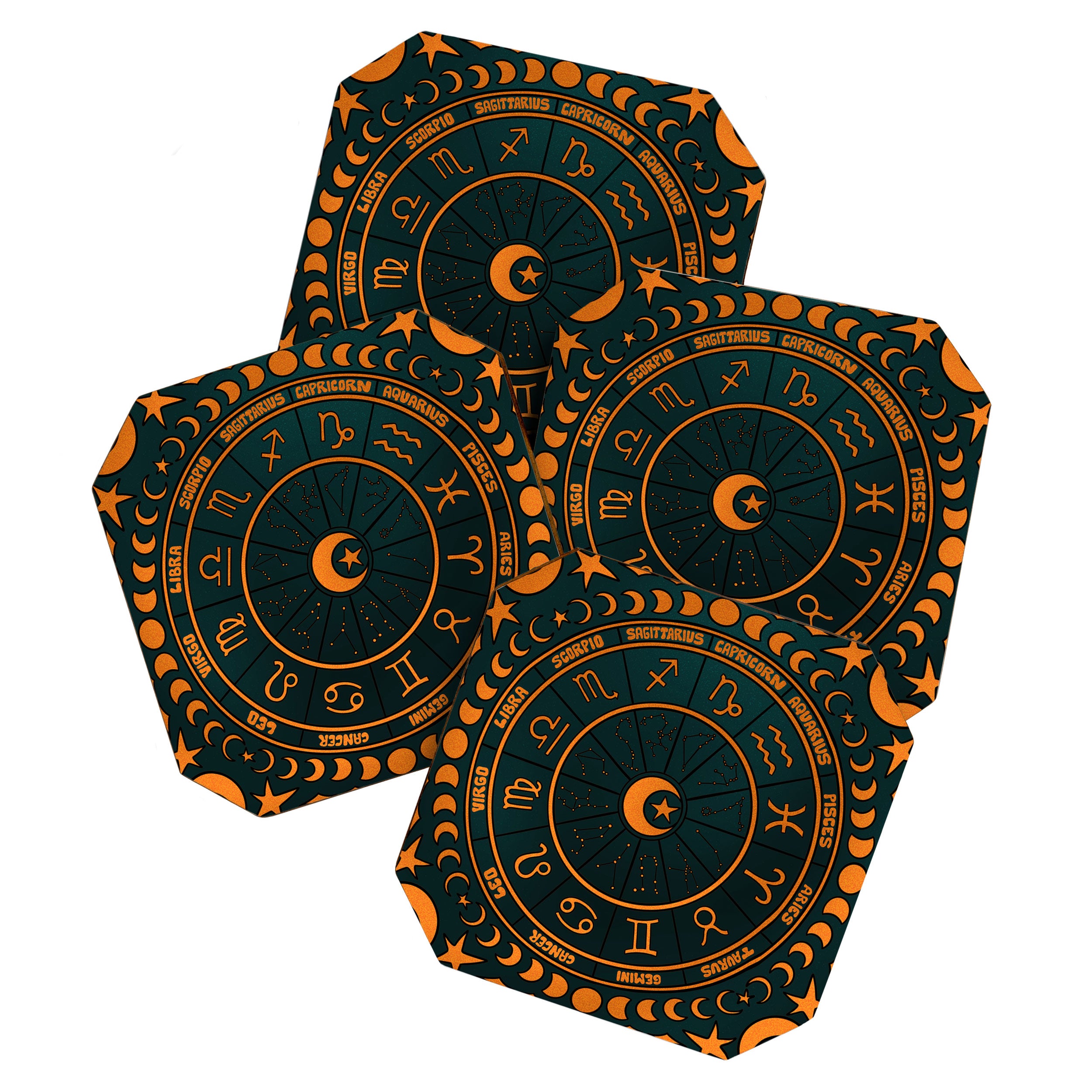 Moon Zodiac Wheel Coaster Gallery Image 1