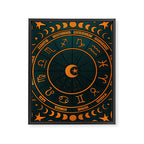 Moon Zodiac Wheel Framed Canvas Print Gallery Image 8