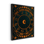 Moon Zodiac Wheel Framed Canvas Print Gallery Image 2