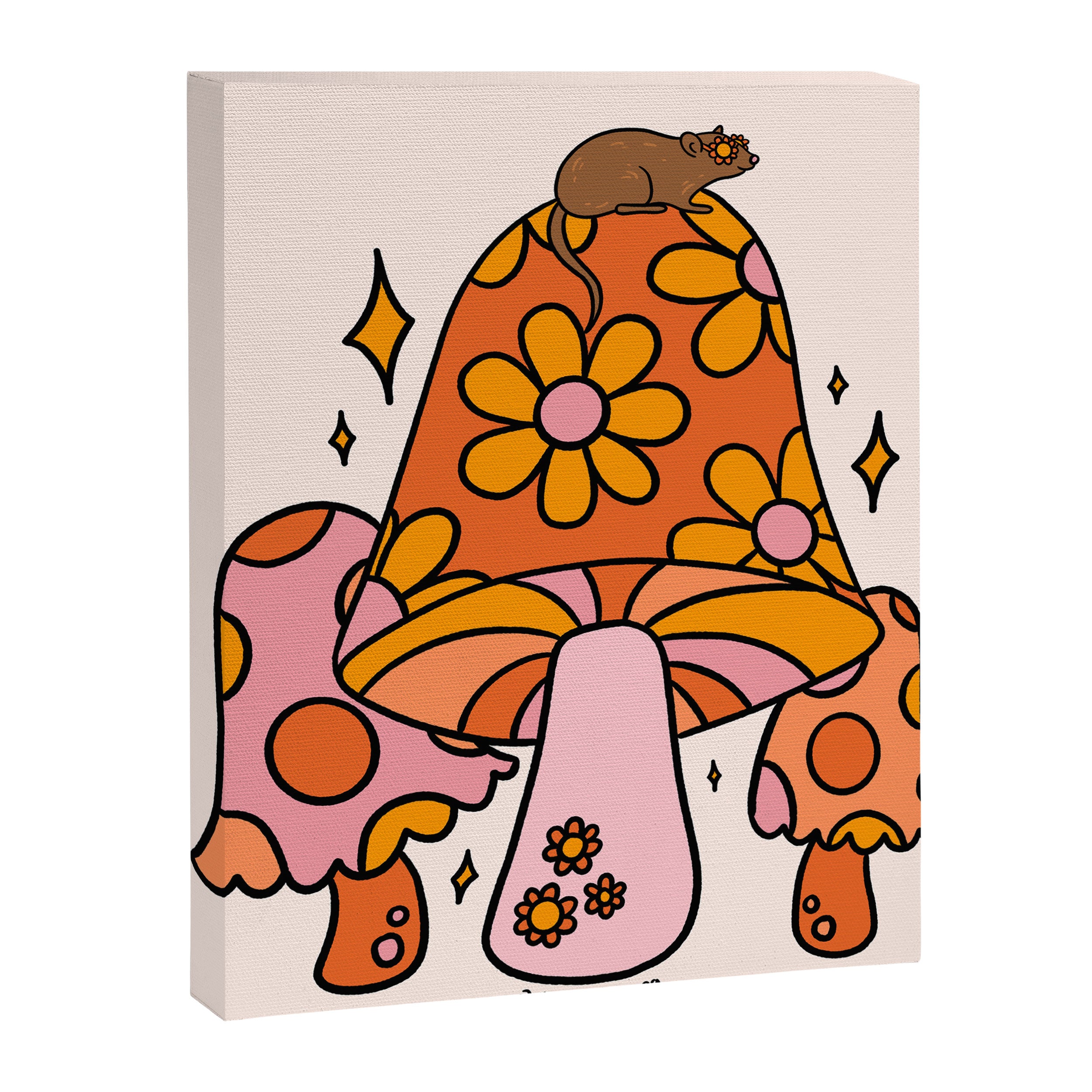 Mouse on a Mushroom Canvas Print Gallery Image 8