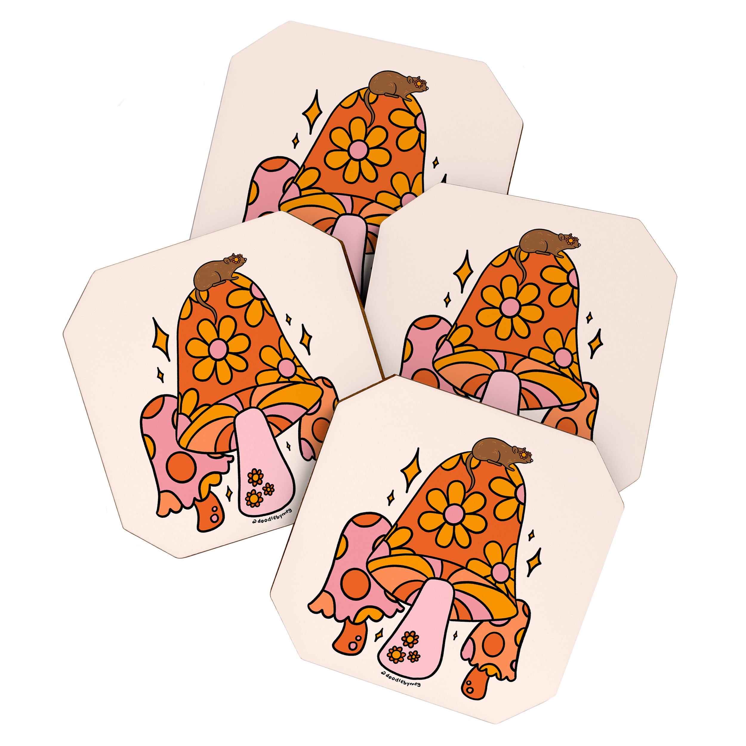 Mouse on a Mushroom Coaster Gallery Image 1