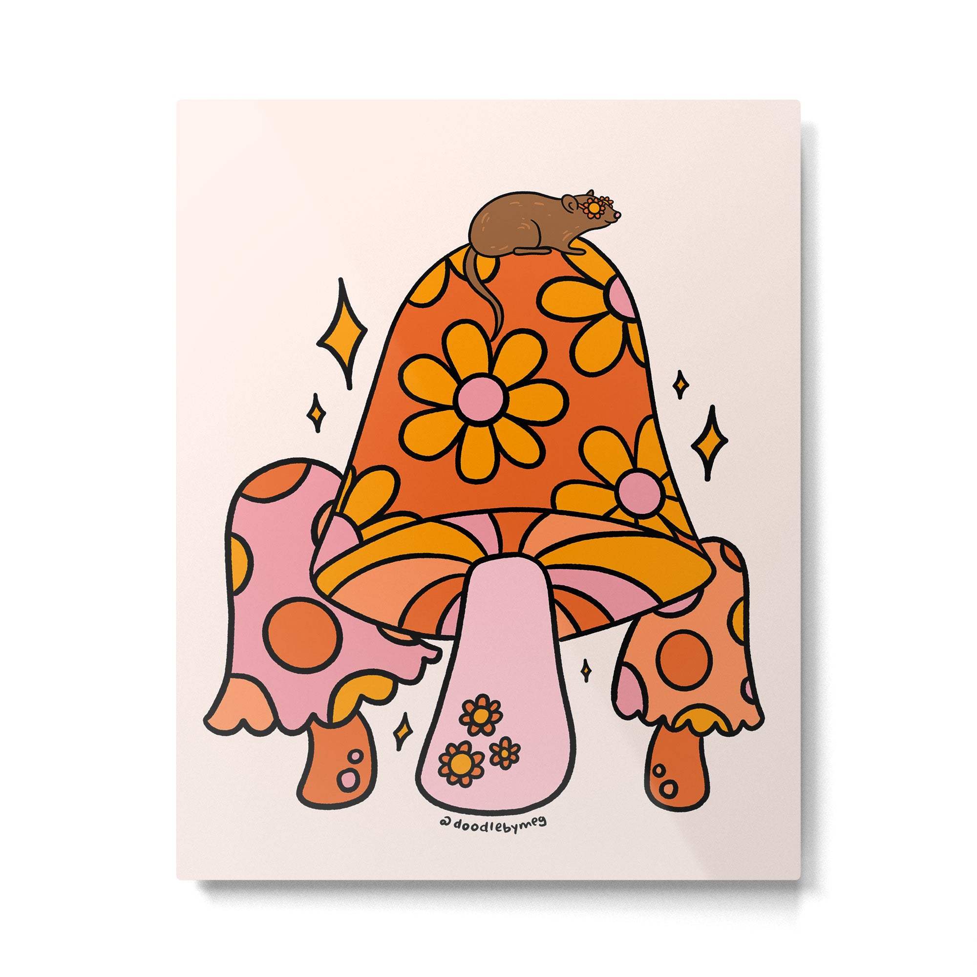 Mouse on a Mushroom Metal Print Gallery Image 6