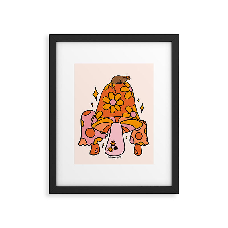 Mouse on a Mushroom Framed Art Print Gallery Image 6
