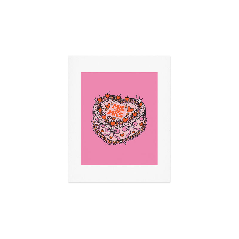 Mr. and Mrs. Cake Art Print Gallery Image 1