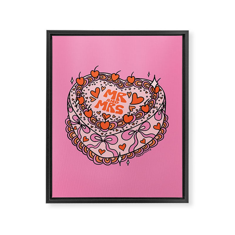 Mr. and Mrs. Cake Framed Canvas Print Gallery Image 8