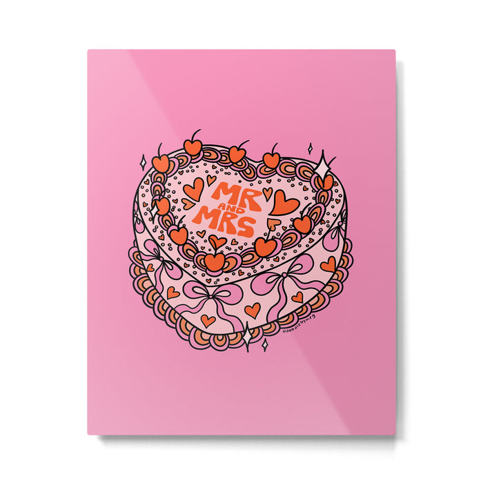 Mr. and Mrs. Cake Metal Print Gallery Image 1