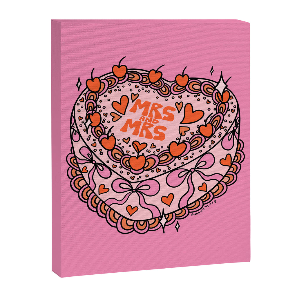 Mrs. and Mrs. Cake Canvas Print Gallery Image 8