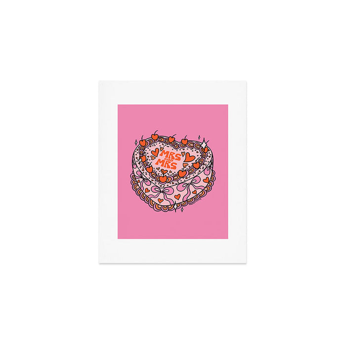 Mrs. and Mrs. Cake Art Print Gallery Image 1