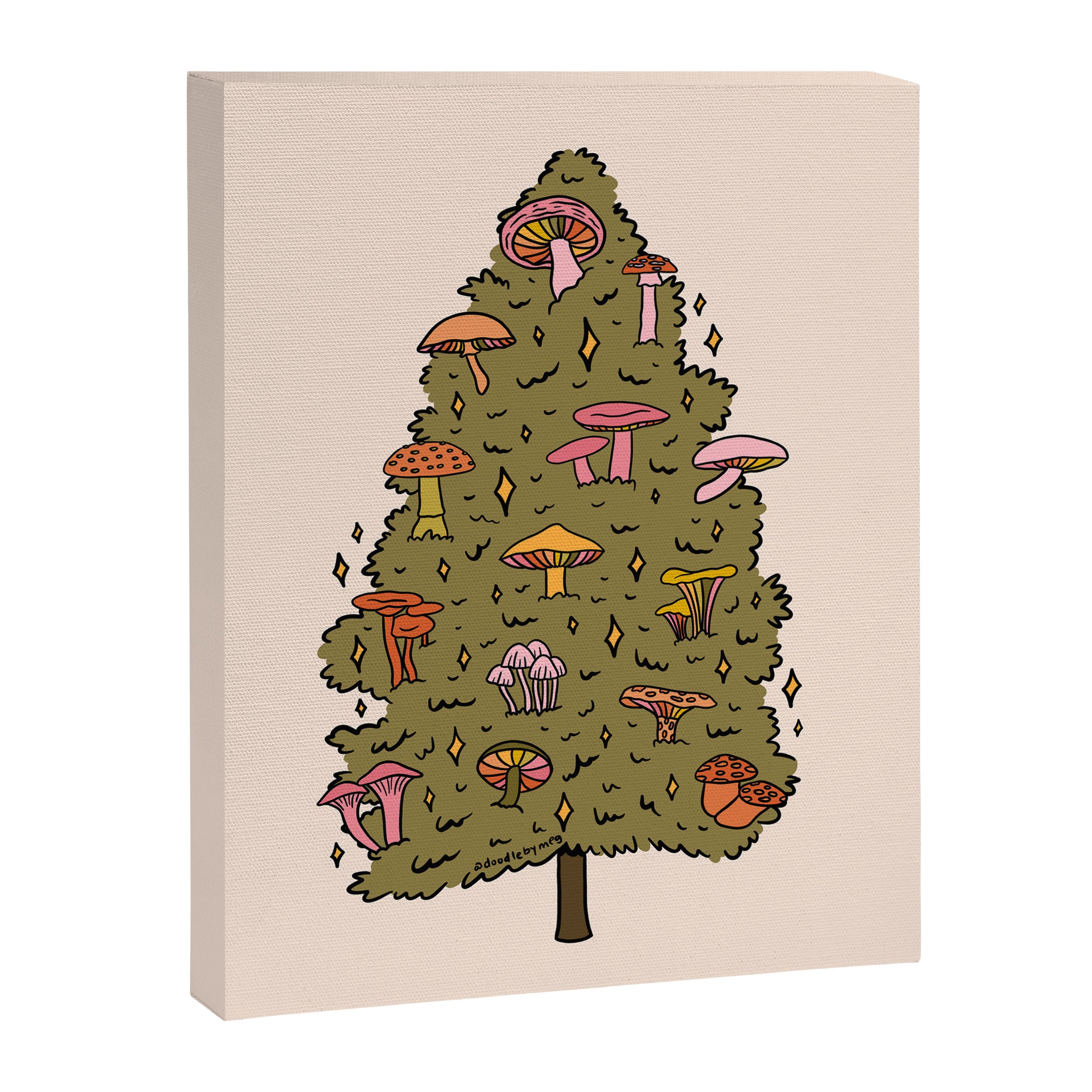 Mushroom Christmas Tree Canvas Print Gallery Image 8