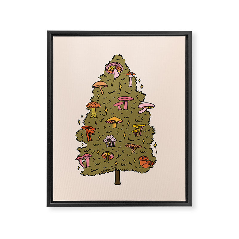 Mushroom Christmas Tree Framed Canvas Print Gallery Image 8