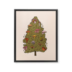 Mushroom Christmas Tree Framed Canvas Print Gallery Image 8