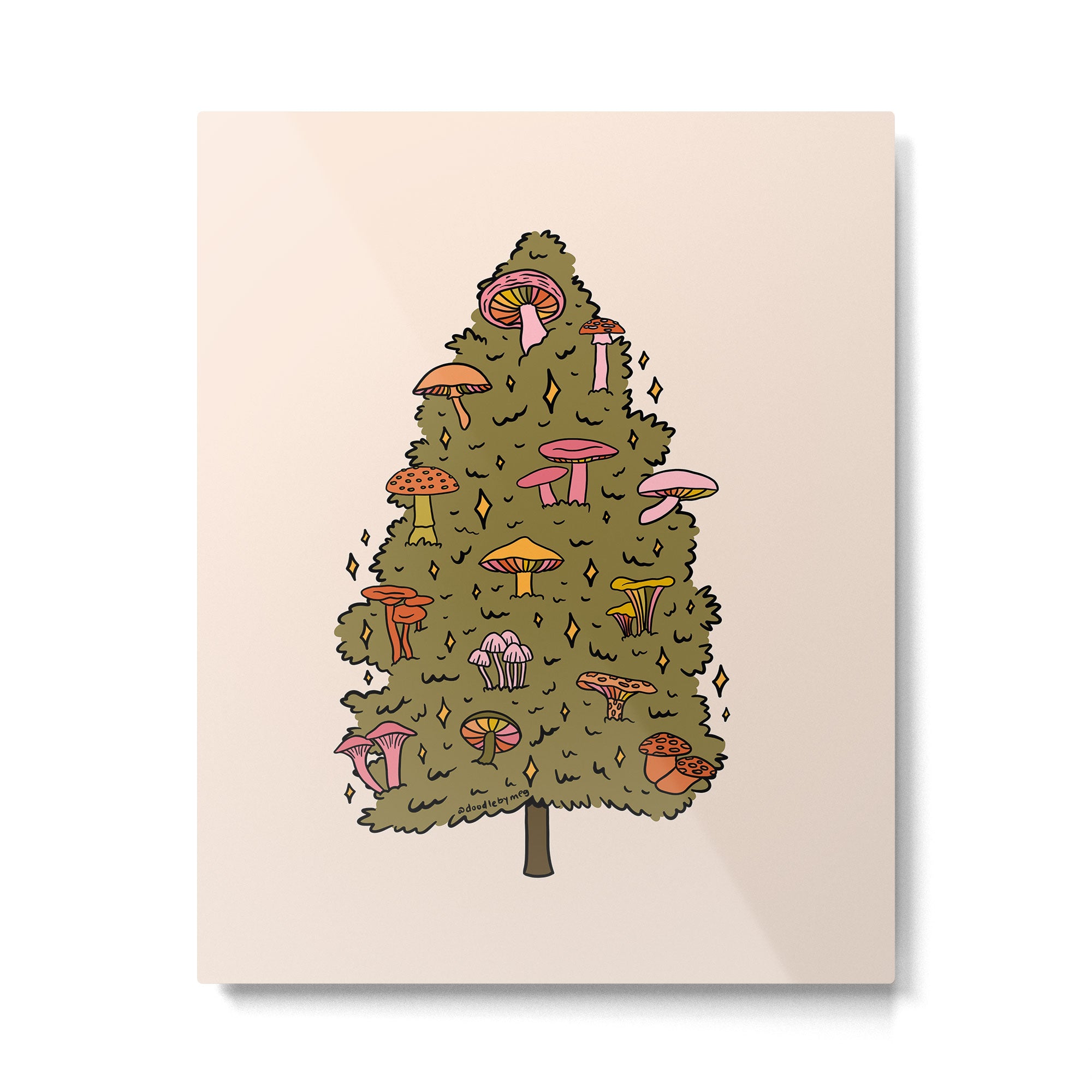 Mushroom Christmas Tree Metal Print Gallery Image 6