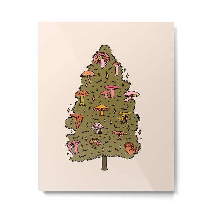 Mushroom Christmas Tree Metal Print Gallery Image 1