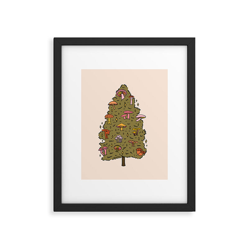 Mushroom Christmas Tree Framed Art Print Gallery Image 6