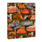Mushroom Collage Print in Green Canvas Print Gallery Image 8