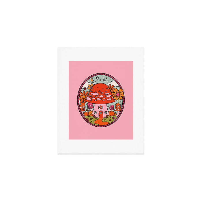 Mushroom Cottage Art Print Gallery Image 1