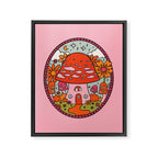 Mushroom Cottage Framed Canvas Print Gallery Image 8