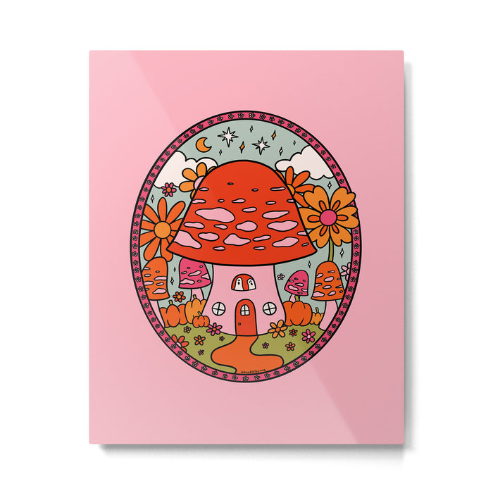Mushroom Cottage Metal Print Gallery Image 1