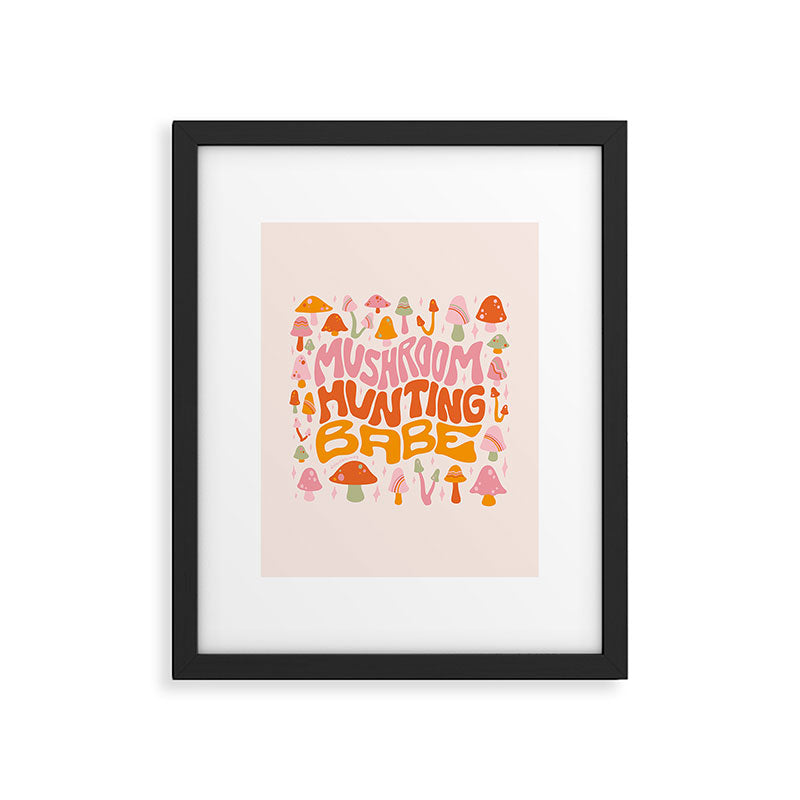Mushroom Hunting Babe Framed Art Print Gallery Image 6