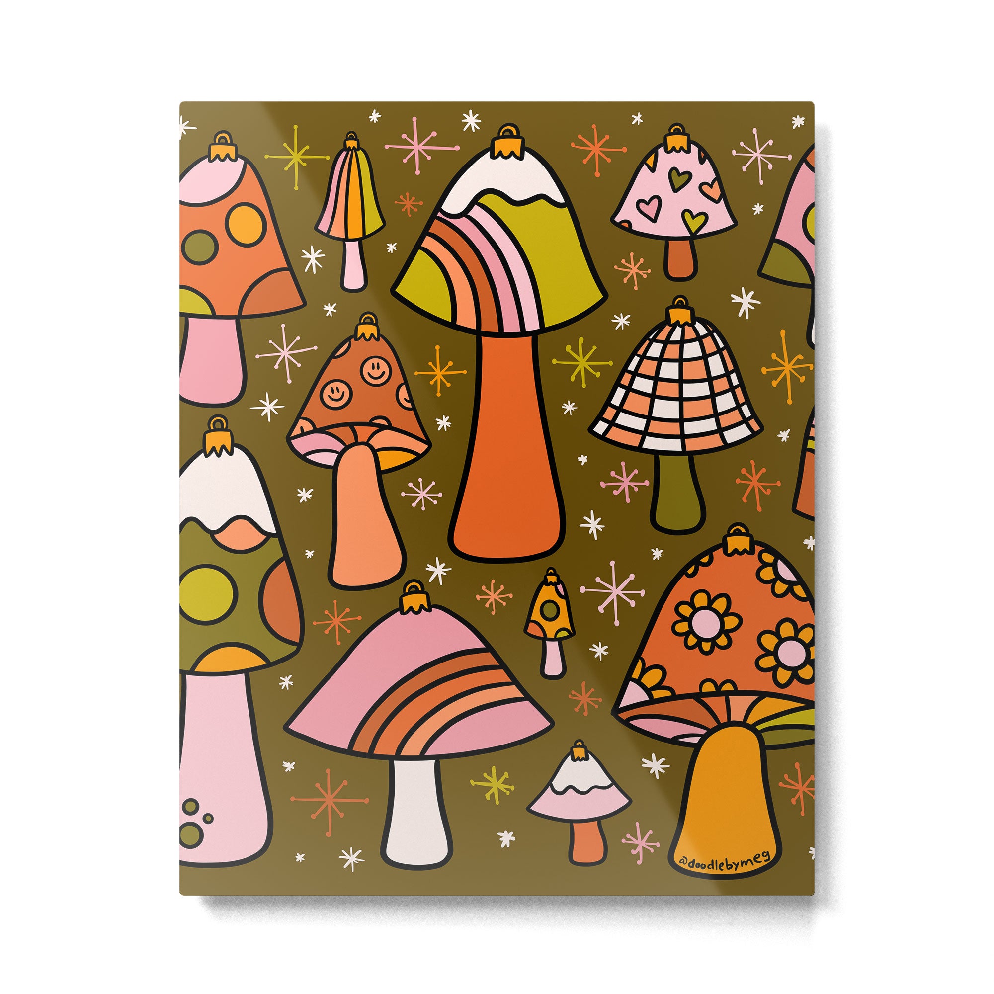 Mushroom Ornaments Metal Print Gallery Image 6