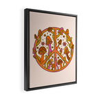 Mushroom Peace Sign Framed Canvas Print Gallery Image 2