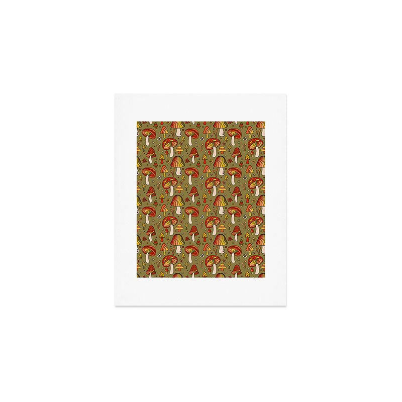 Mushroom Print Art Print Gallery Image 1