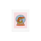Mushroom Snow Globe Art Print Gallery Image 1