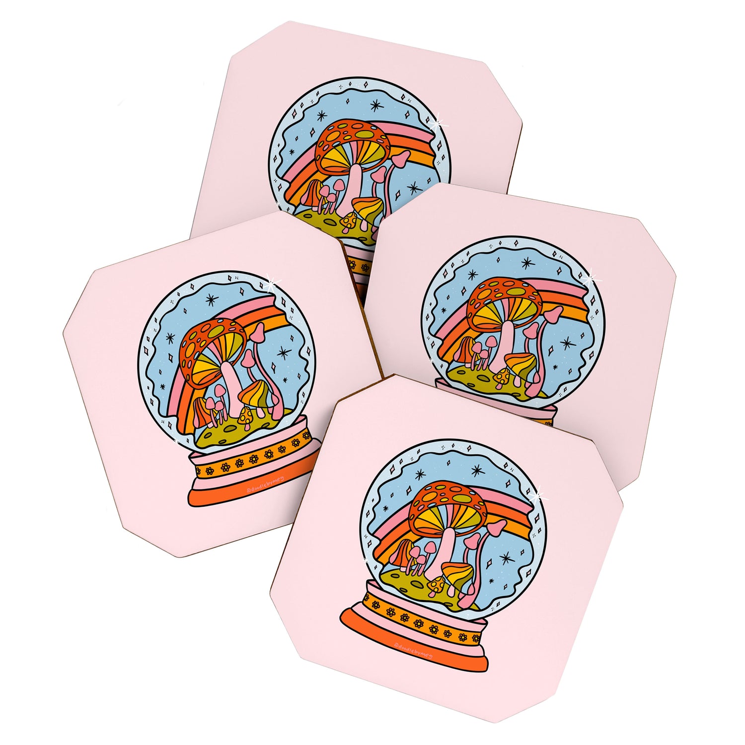 Mushroom Snow Globe Coaster Gallery Image 1