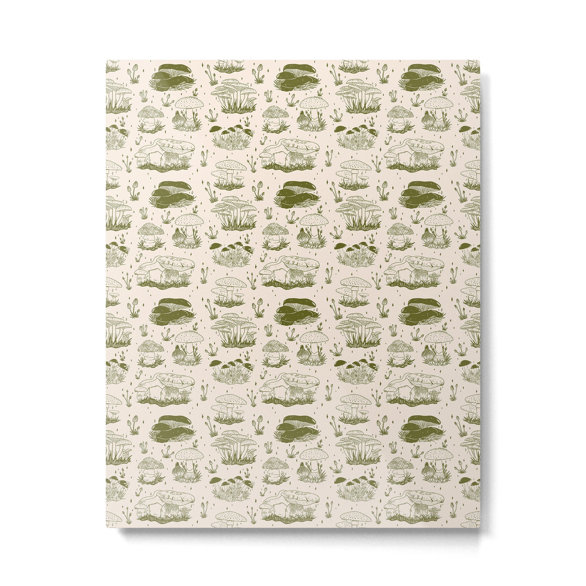 Mushroom Toile in Green Metal Print Gallery Image 6