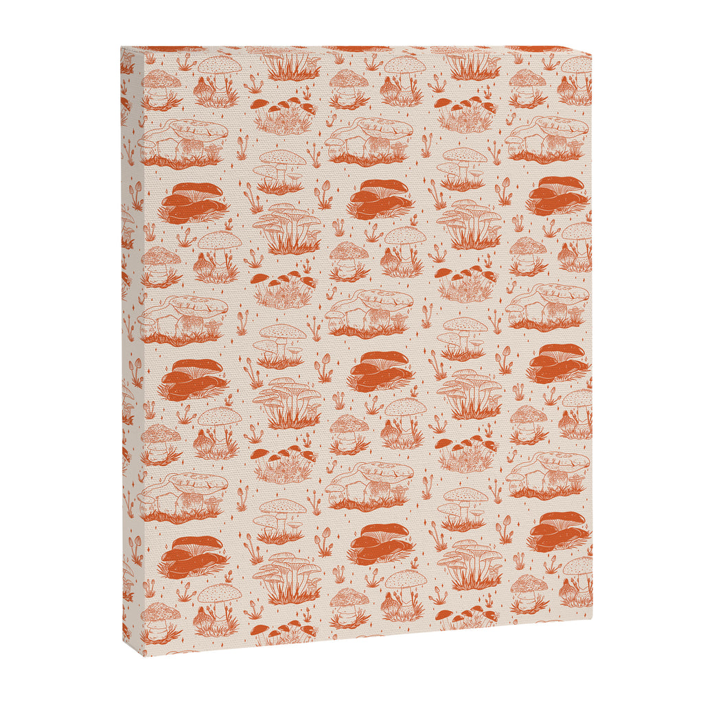 Mushroom Toile in Orange Canvas Print Gallery Image 8