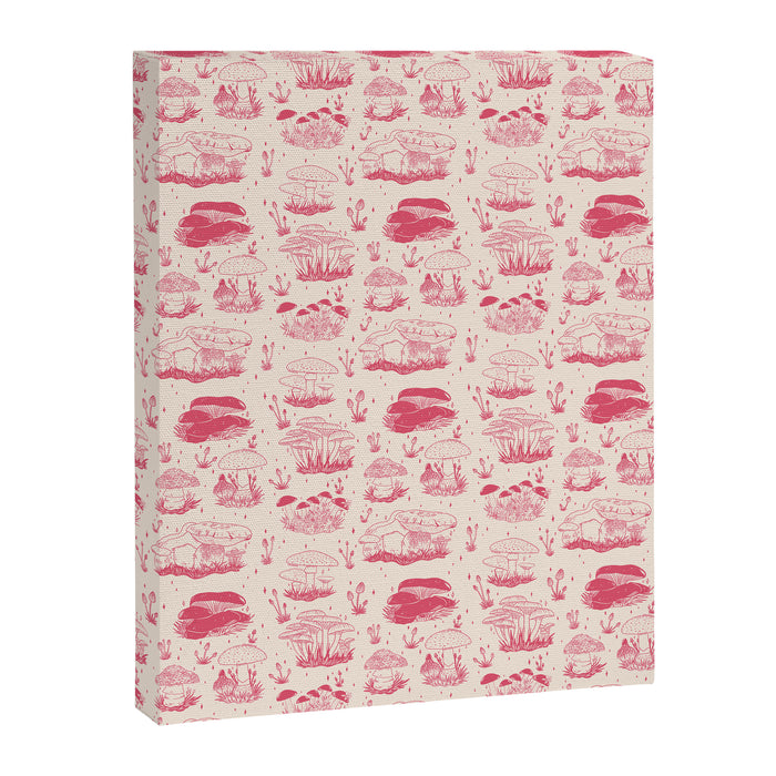 Mushroom Toile in Pink Canvas Print Gallery Image 1