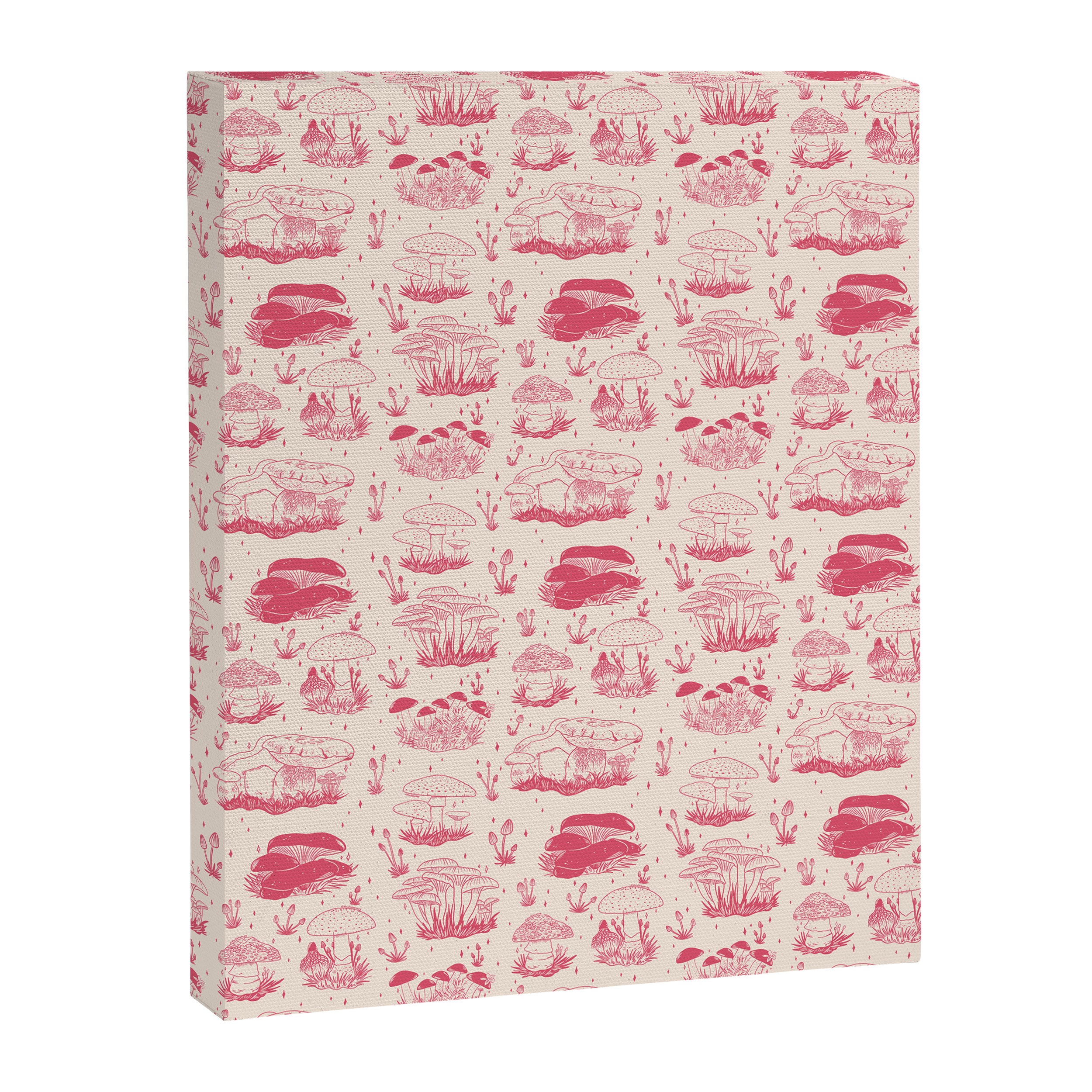 Mushroom Toile in Pink Canvas Print Gallery Image 8