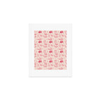 Mushroom Toile in Pink Art Print Gallery Image 1