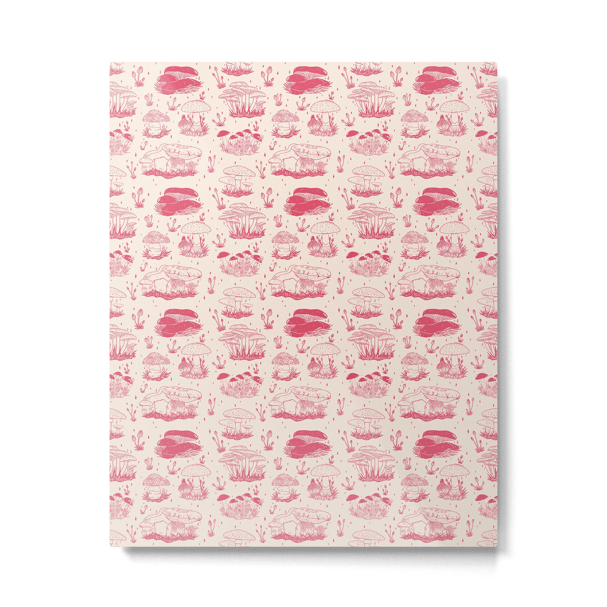Mushroom Toile in Pink Metal Print Gallery Image 6