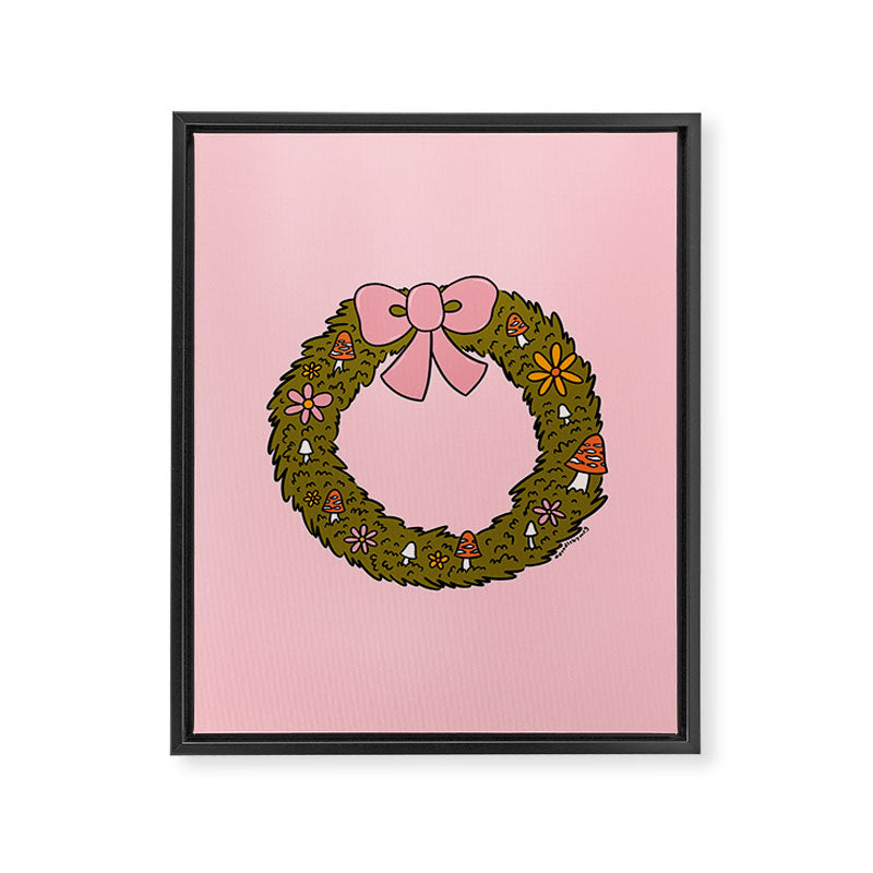 Mushroom Wreath Framed Canvas Print Gallery Image 8
