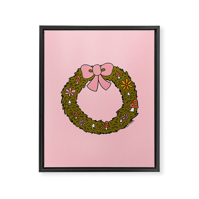 Mushroom Wreath Framed Canvas Print Gallery Image 1
