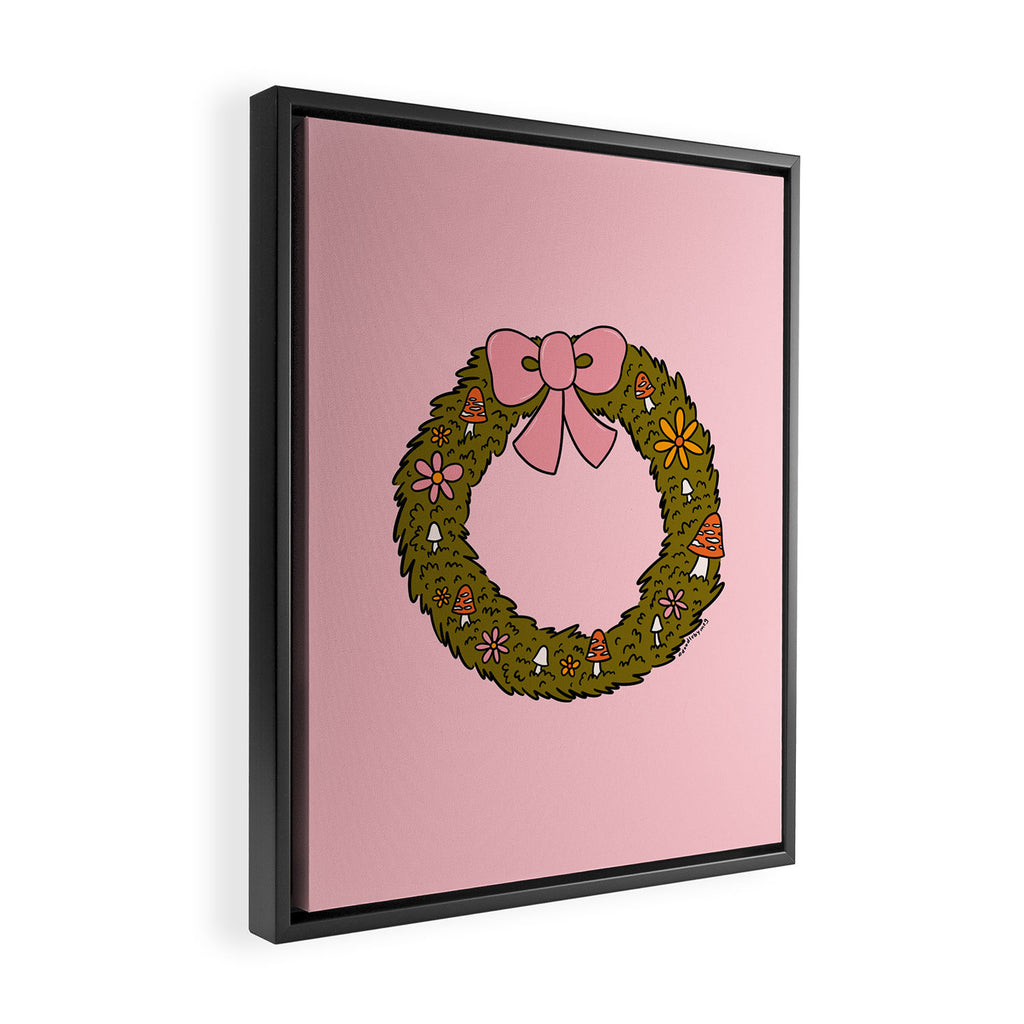 Mushroom Wreath Framed Canvas Print Gallery Image 2