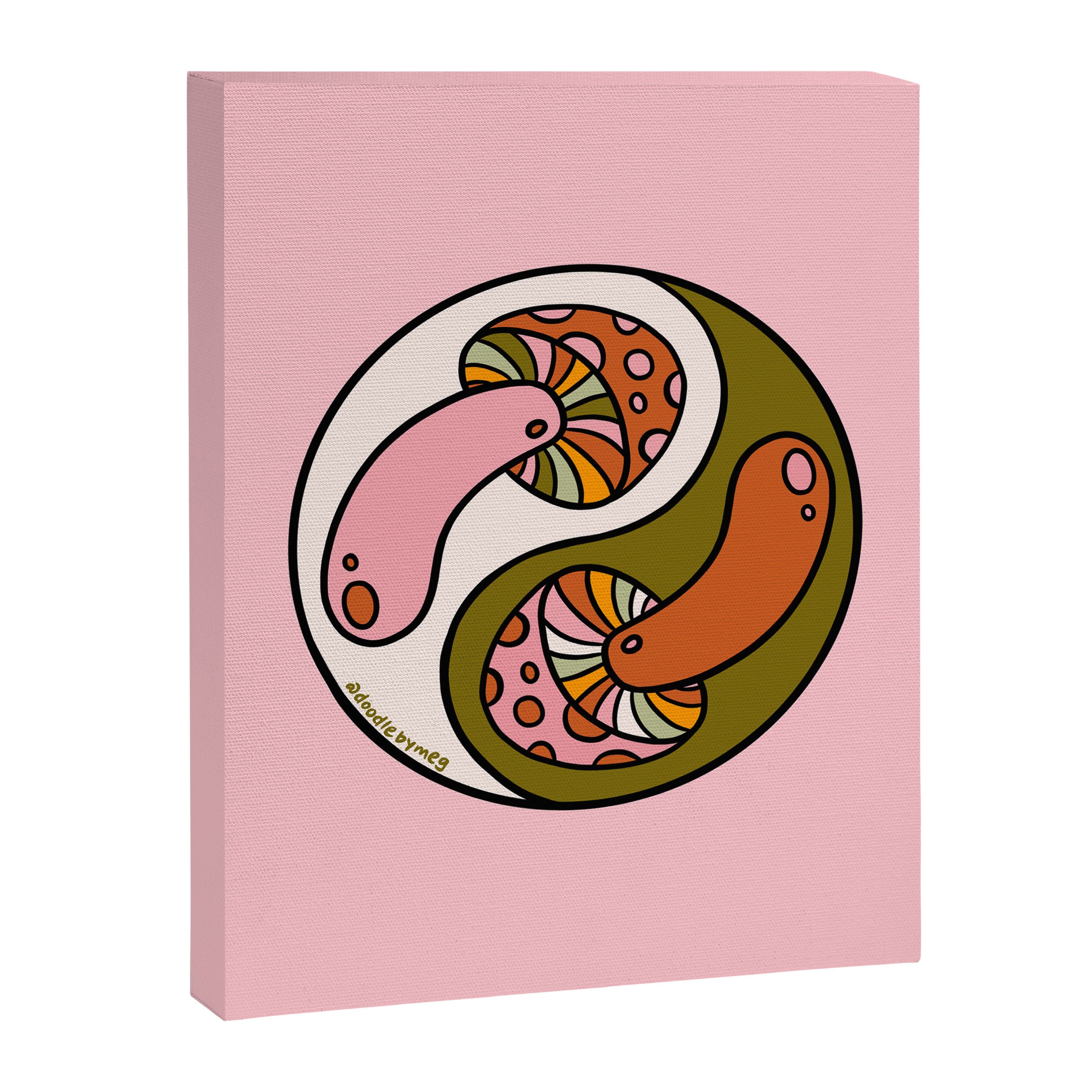 Mushroom Yin Yang Canvas Print Gallery Image 8