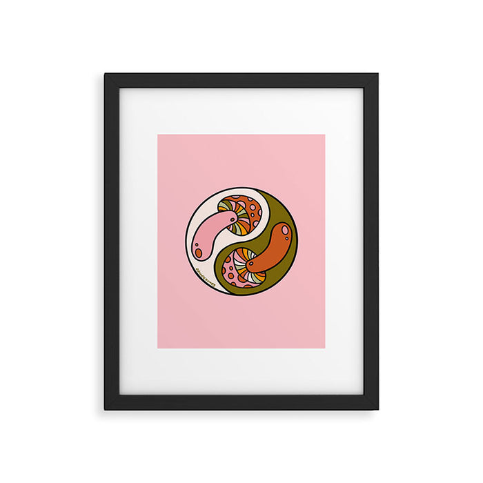 Mushroom Yin Yang Framed Art Print Gallery Image 1